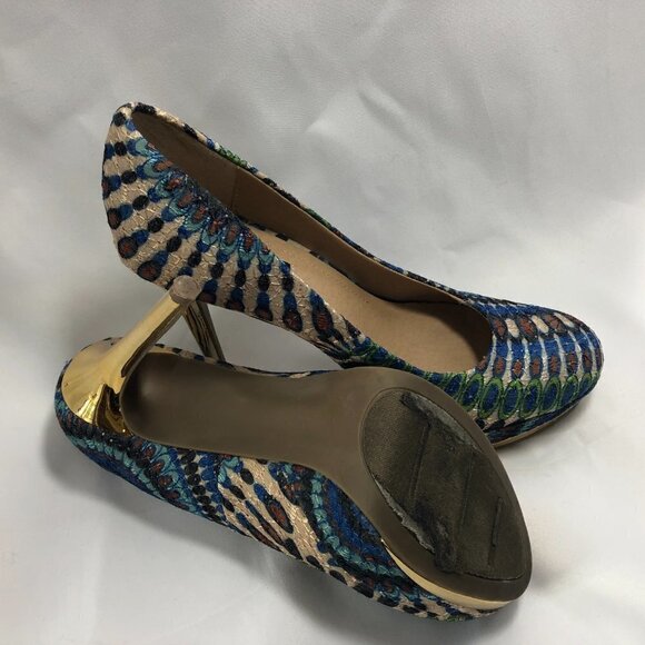 ZIGI GIRL PEACOCK HEELS SIZE 6.5 - Picture 3 of 3
